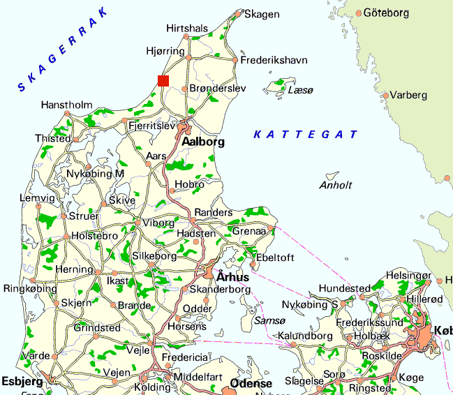 Map of Denmark